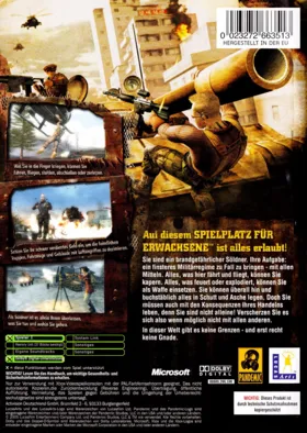 Mercenaries (USA) box cover back